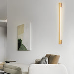 Copper LED Linear Wall Sconce with Three-Step Dimming for Modern Interiors