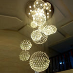 Spiral Raindrop Crystal Staircase Chandelier Ha098795
