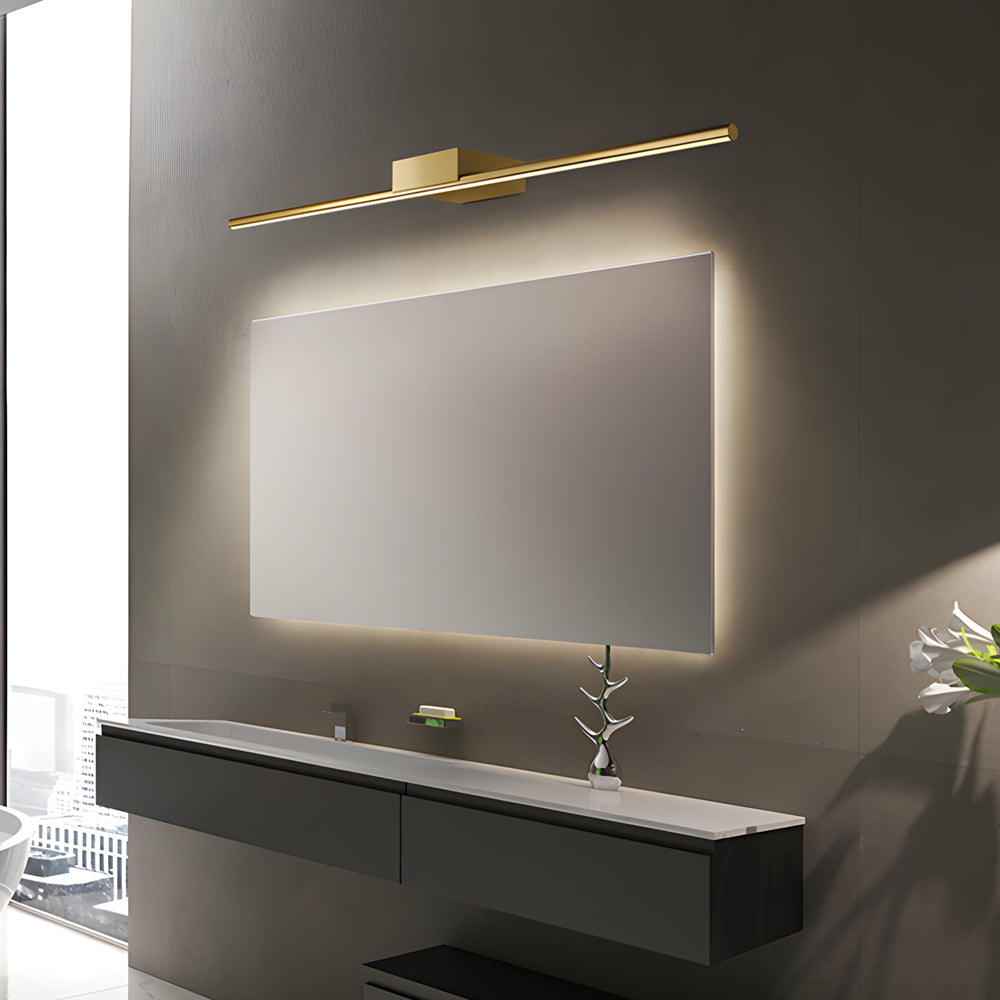 Brushed Brass Linear Led Bathroom Vanity Light