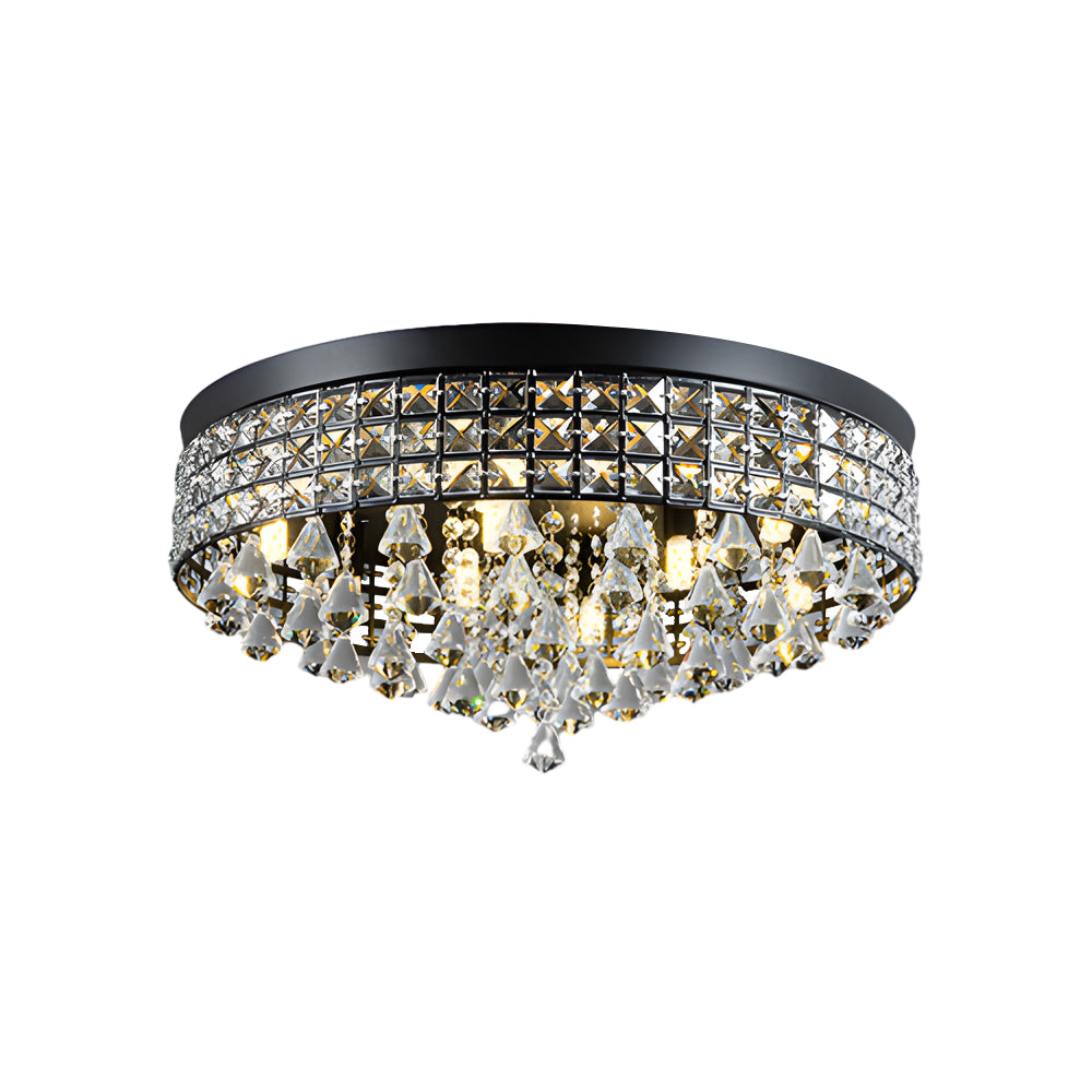 19 Round Crystal Pendants Led Ceiling Lights Fixture Ceiling Lamp