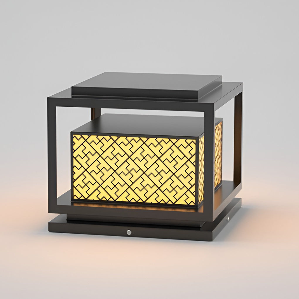 Square Waterproof Solar Outdoor Post Light