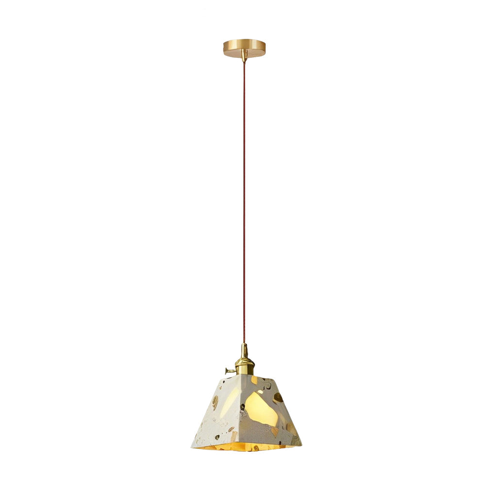 Retro Terrazzo Concrete Nordic Pendant Light Ha080859