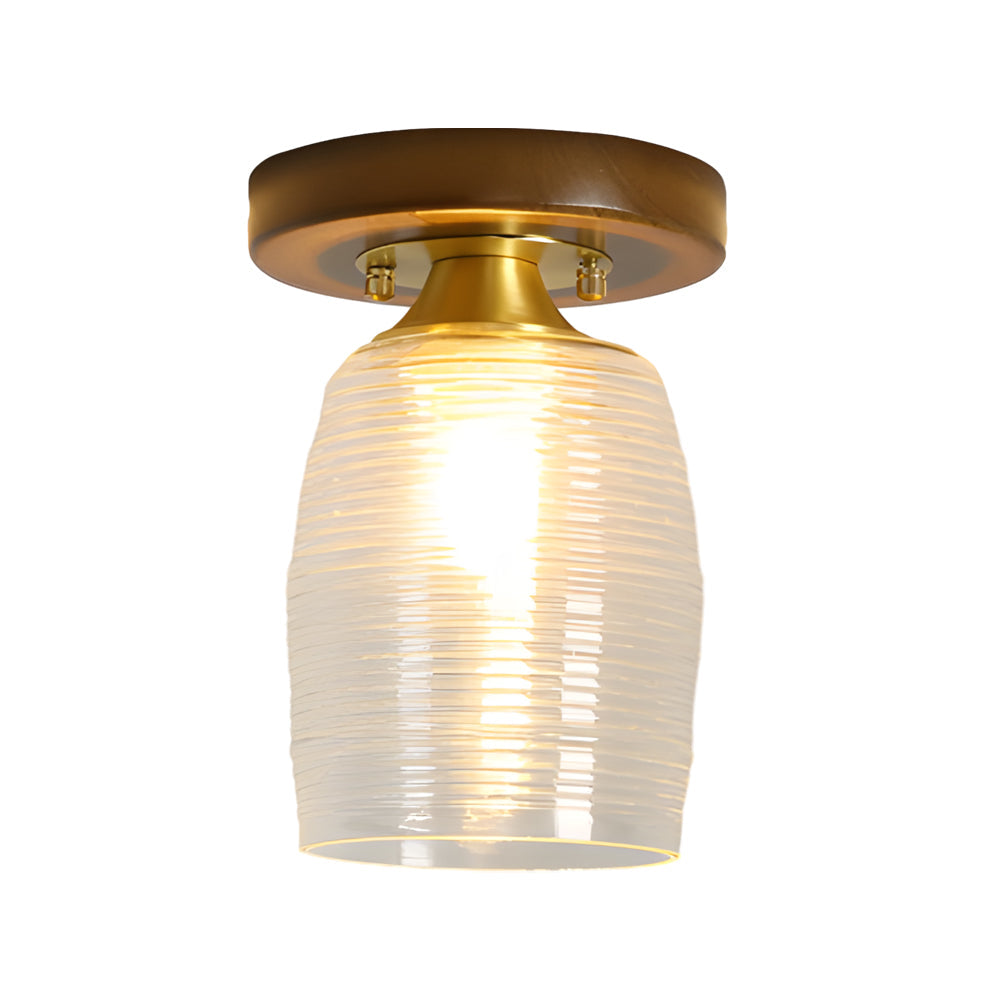 Square Iron Frame American Country Style Ceiling Light Fixture 1