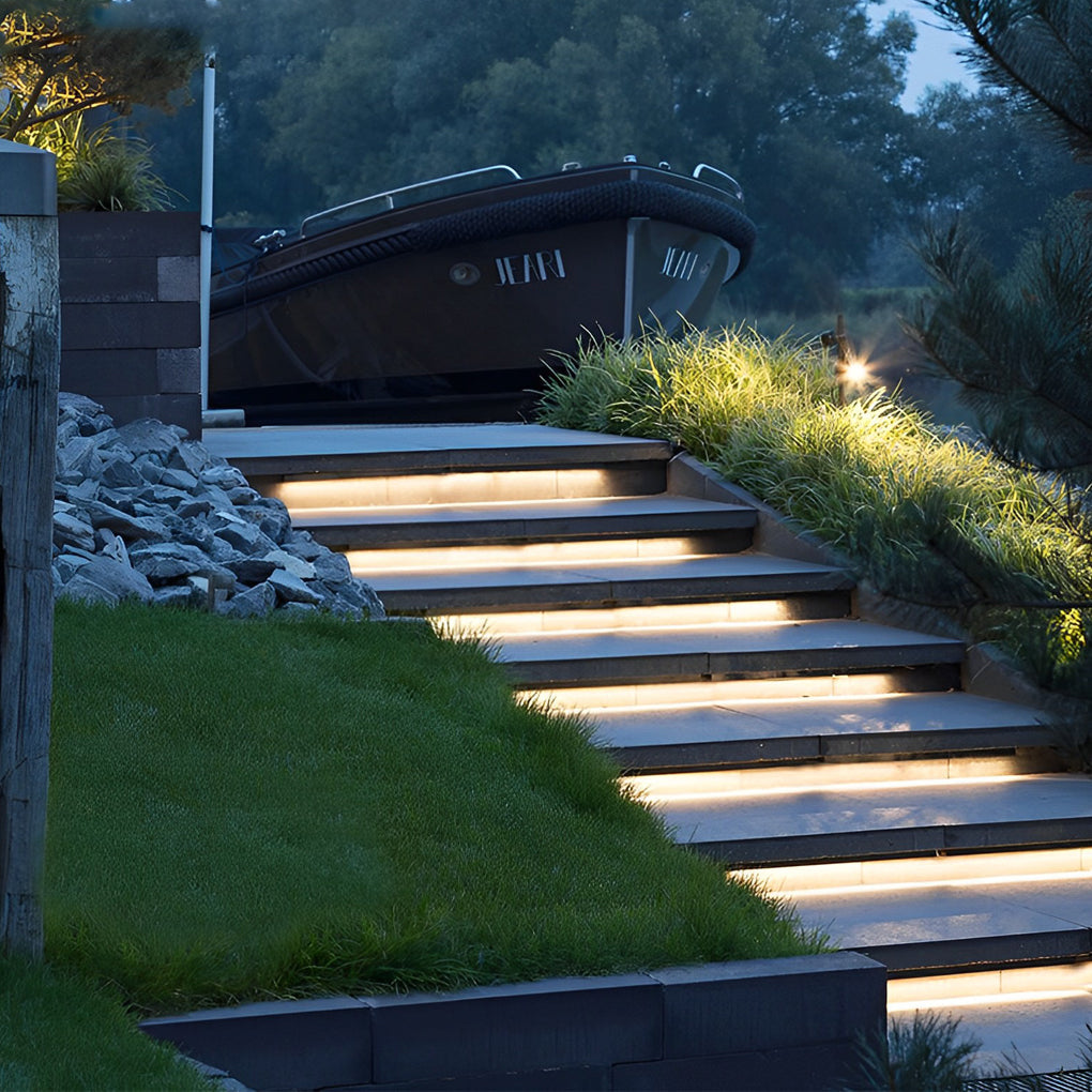 Waterproof Recessed Led Under Tread Stair Lighting Modern Flexible Strip Light