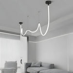 Modern Minimalist Led Silicone Rope Pendant Chandelier