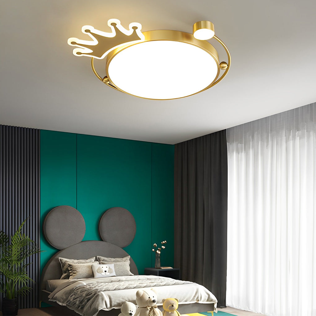 Round Cartoon Crowns Ceiling Light Ha091436