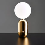 Modern Big Glass Global Ball Led Accent Table Lamp