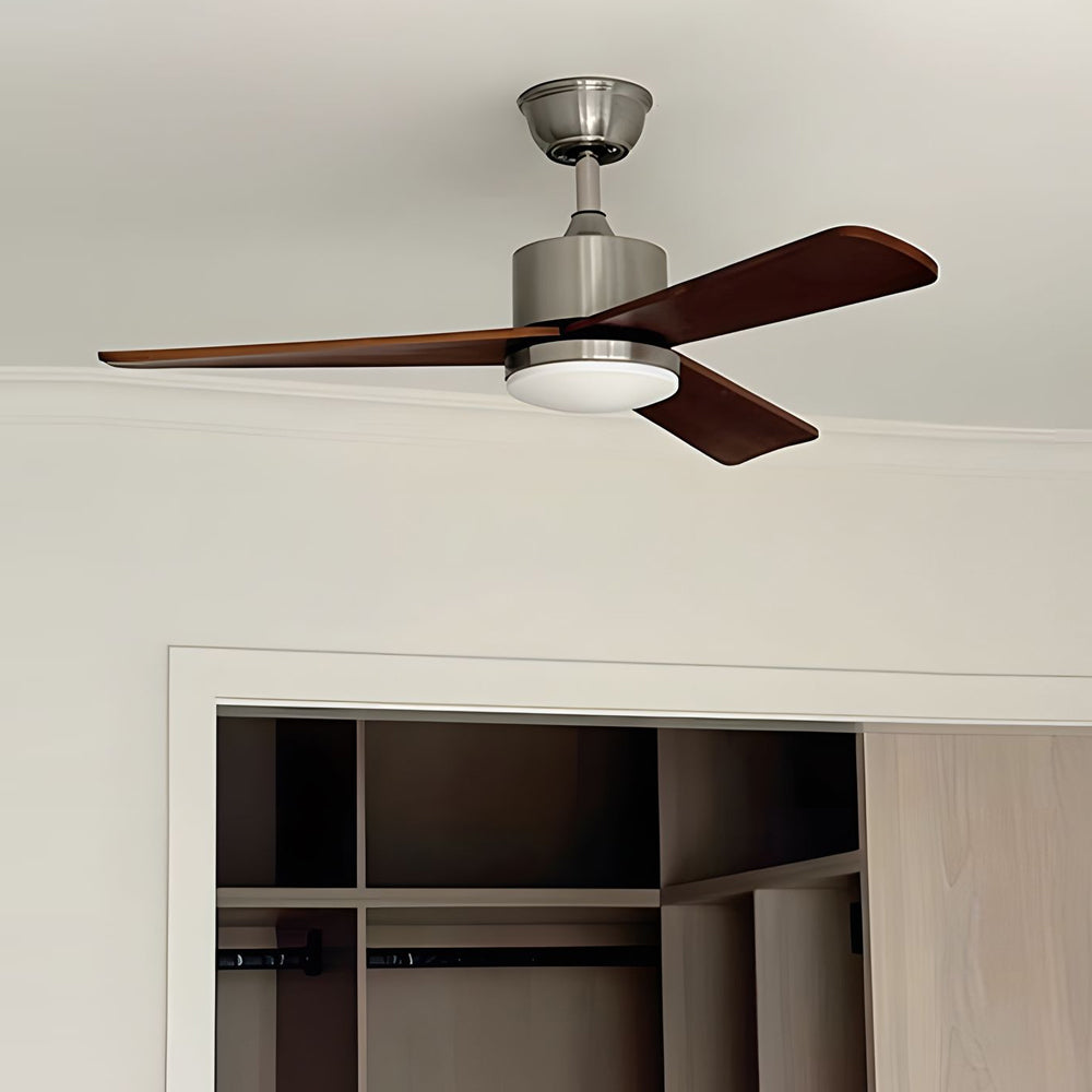 42 52 Led 3 Blades Wood Ceiling Fan Light With Remote