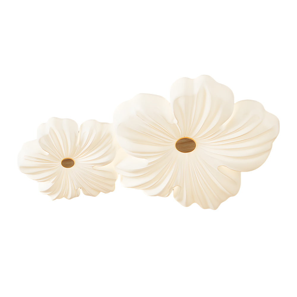 Nordic White Acrylic Flower Bedroom Ceiling Lamp Led 3 Step Dimming
