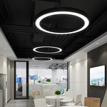 Round Ring Hanging Profile Light Suspended Office Led Pendant Light For Gyms