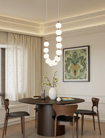 Thalorin LED Pendant Light – Modern Cascading Orb Chandelier for Dining & Living Spaces