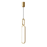 Minimalist Long Oval Rings 3 Step Dimming Led Copper Modern Pendant Lights Li002746
