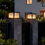 Modern Outdoor Pillar Light – Waterproof Black LED Gate Lamp