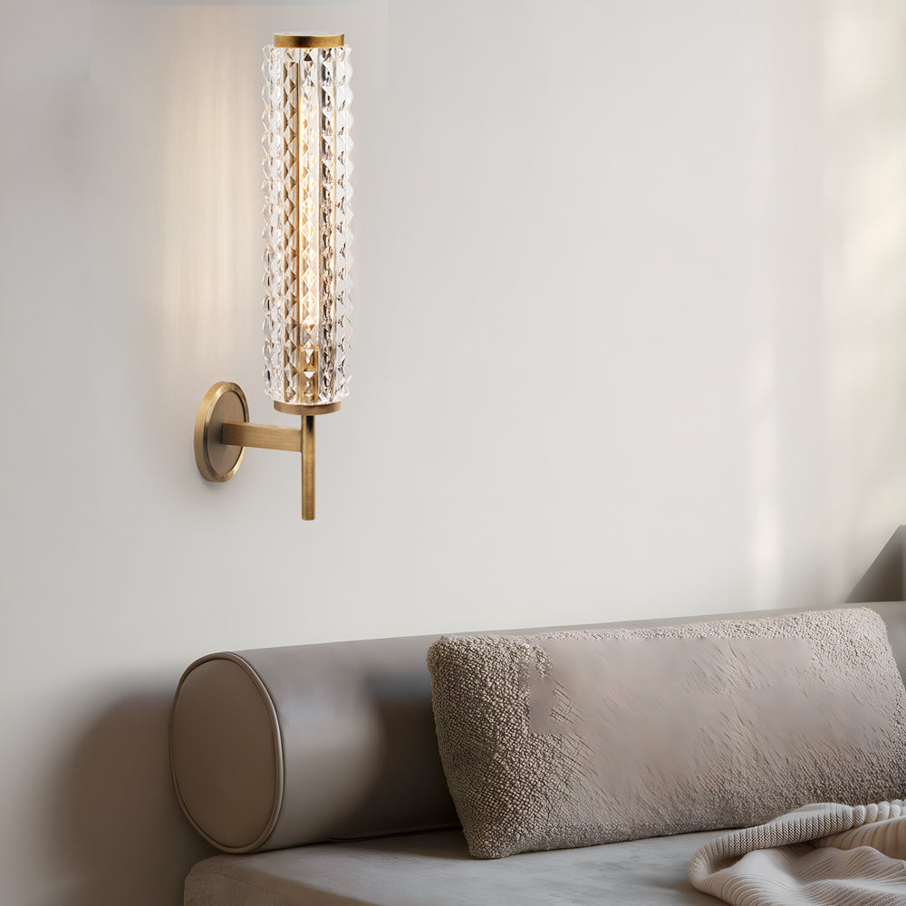 Creative Luxury Glass Copper American Style Bedroom Wall Lights Indoor