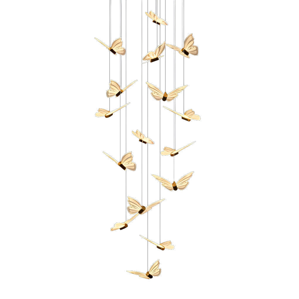Small Butterflies Long Chandelier Ha093702