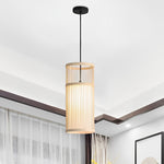 Artisan Bamboo LED Pendant Light – Handwoven Minimalist Hanging Lamp for Modern Interiors