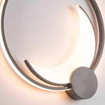 Lunar Halo Outdoor Wall Sconce in Gray Stainless Steel