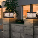 Square Waterproof Led Modern Outdoor Solar Post Lights