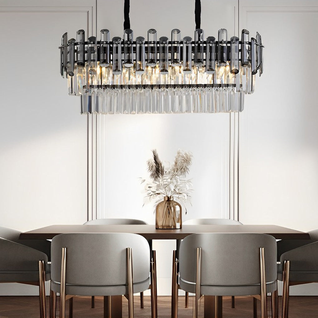 Rectangular Crystal Chandelier Ha091692