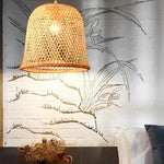 Handwoven Bamboo Pendant Light | Natural Illumination for Modern Interiors