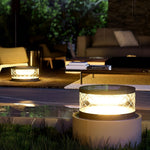 Round Solar Post Caps Light Ha091119