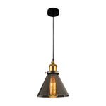 Smoke Gray Industrial Pendant Lamp Ha077613