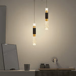 Elongated Cylindrical Aluminum 3 Step Dimming Modern Led Pendant Lights