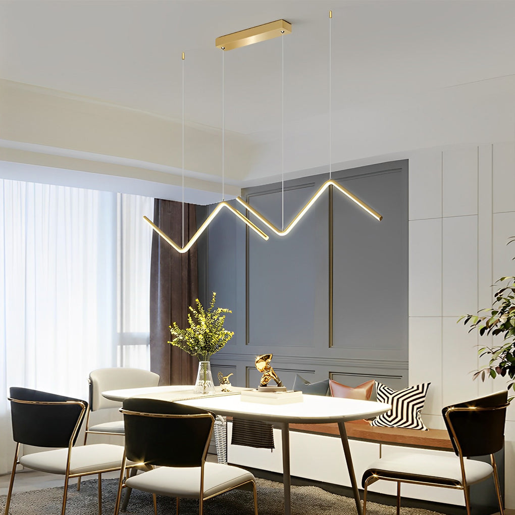 Wavy Linear Led Nordic Pendant Light Ha075738