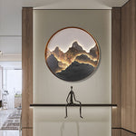 Round Mountain Scenery Painting Wall Light Li002574
