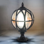 Round Glass E27 Waterproof Outdoor Post Light