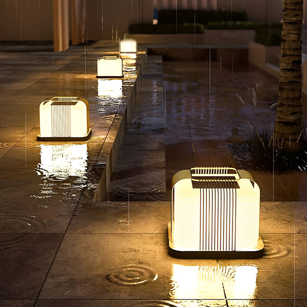Square Solar Fence Post Light Ha093255