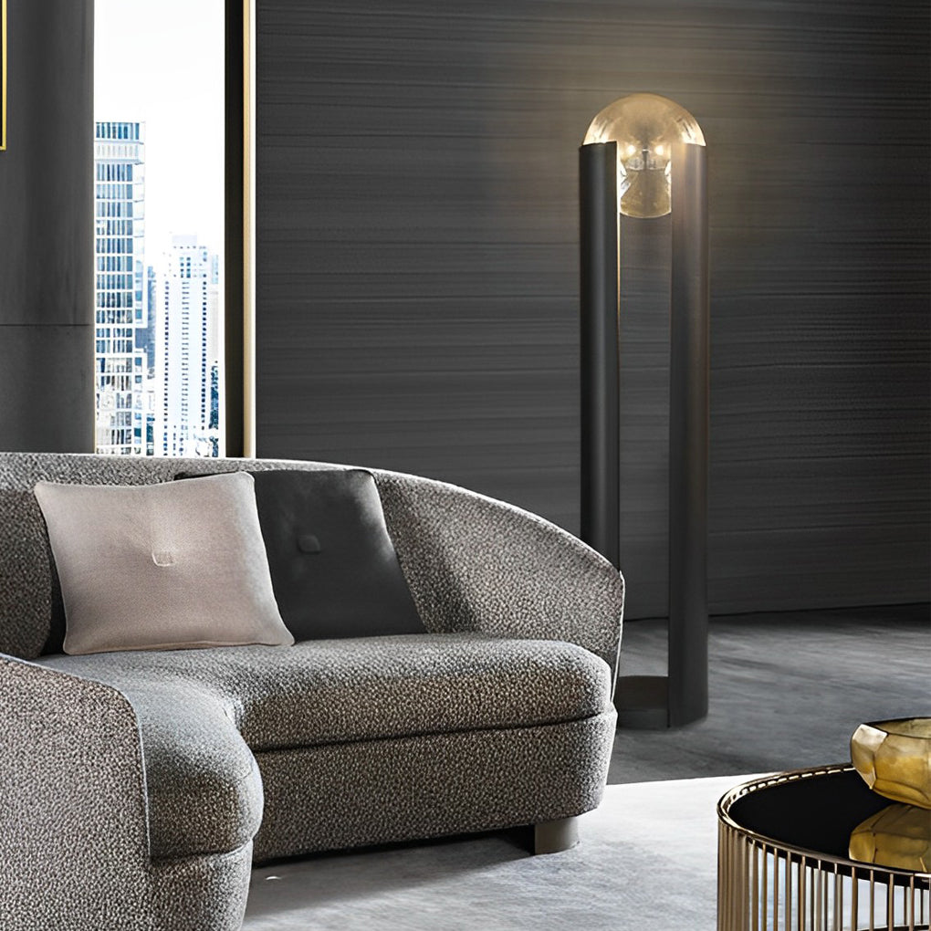 Dia 9 8 Inch Amber Glass Ball Shade And Black Softwing Lamp