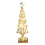 Tower Glass Table Lamp with LED Warm Glow for Modern Interiors