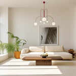 Modern White Round Glass Pendant Light