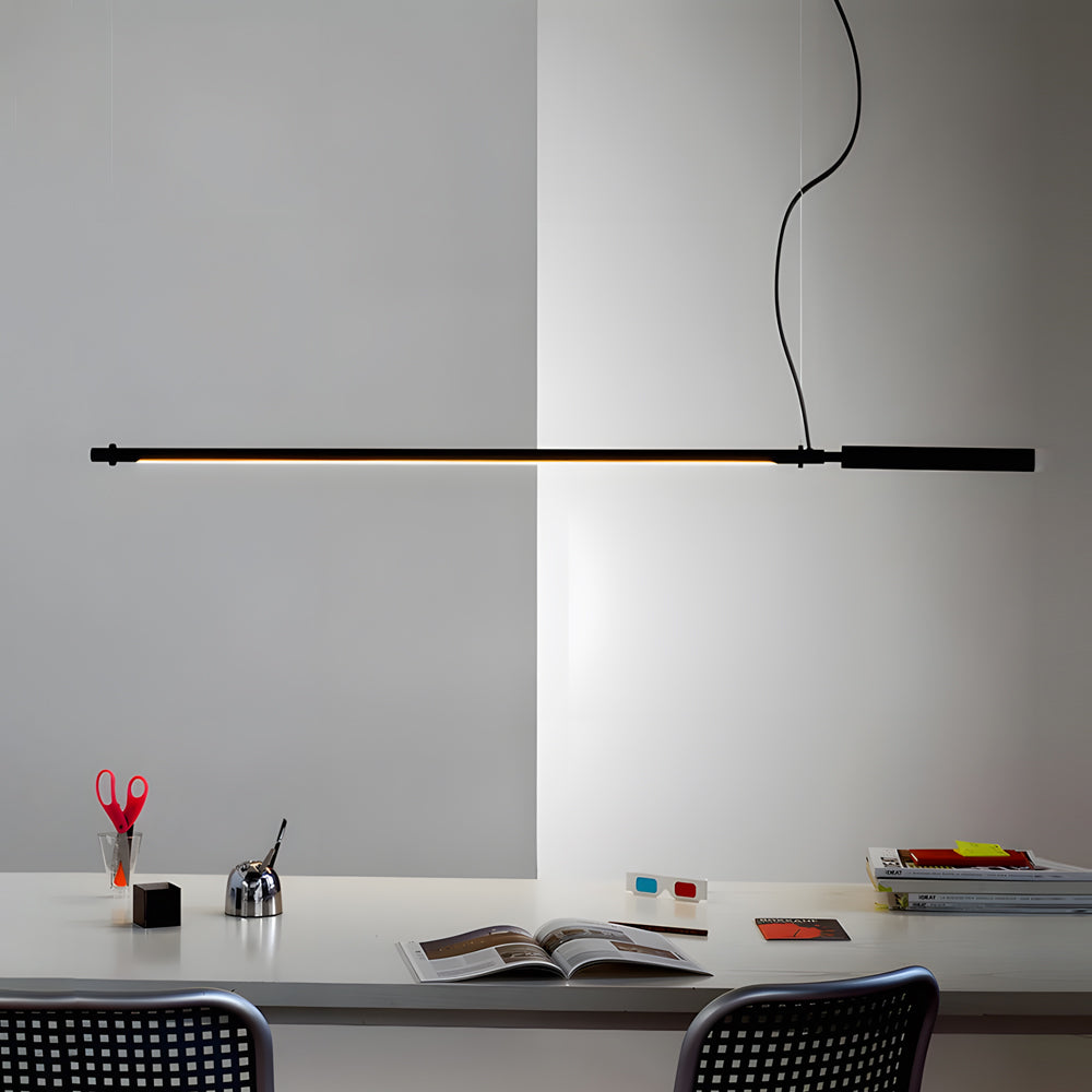 47 2 In Minimalist Black Acrylic Linear Led Pendant Light