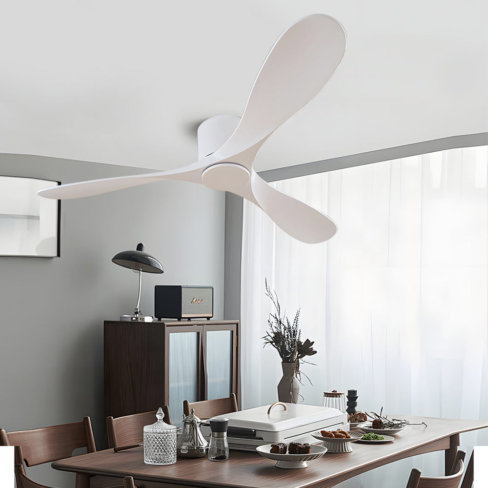 Modern 52 Inch Indoor 3 Blade Low Profile Ceiling Fan White