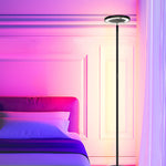 66 Inch Dimmable Rbg Led Torchiere Adjustable Floor Lamp