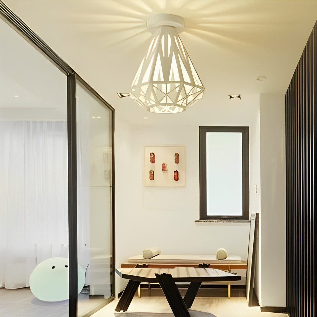 Retro Cage Led Ceiling Light Ha085021