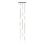 White Long Tube Multi Light Staircase Chandelier
