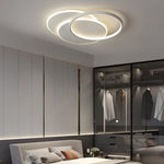 White 3 Circle Acrylic Art Led Flush Mount Ceiling Light
