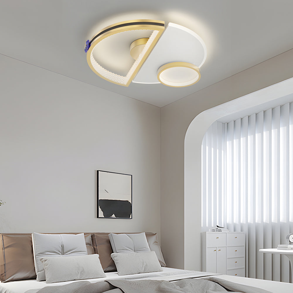 Semicircular Splicing Acrylic Three Step Dimming Modern Led Ceiling Lights