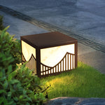 Mountain Scenery Modern Solar Post Light Li002225