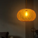 Handwoven Bamboo Rattan Pendant Light – Modern Natural Chandelier for Dining & Living Spaces