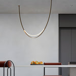 1 3 Leather Belts Led Pendant Light Modern Led Staircase Chandelier