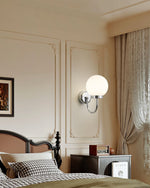 Clara Chrome Wall Sconce – Modern Minimalist Globe Light for Bedroom & Hallway