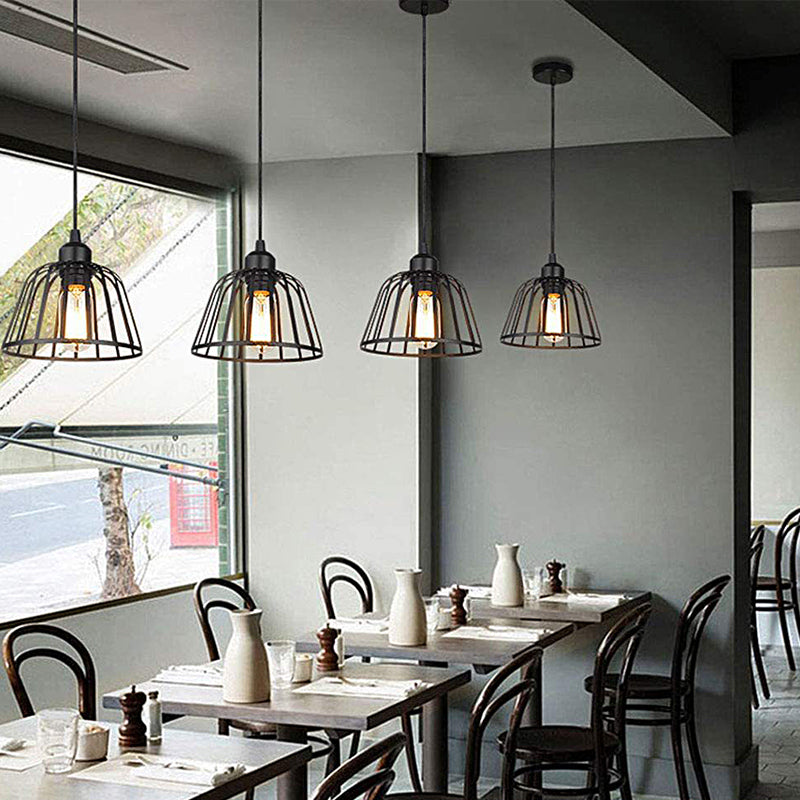 Black Small Iron Cage Pendant Light Li002605