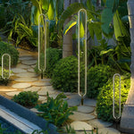 Modern Linear Solar Pathway Lights in Black Aluminum, IP65 Waterproof