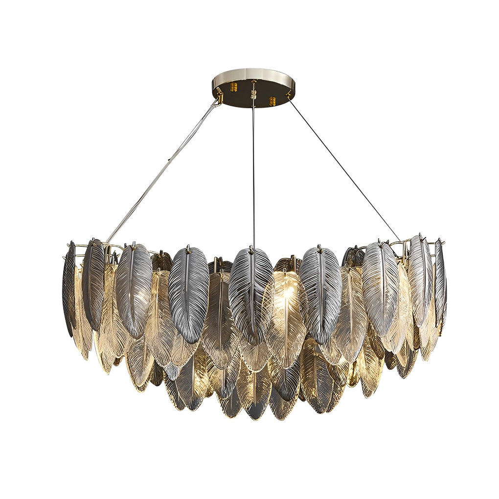 Feathers Glass Modern Chandelier Li002508