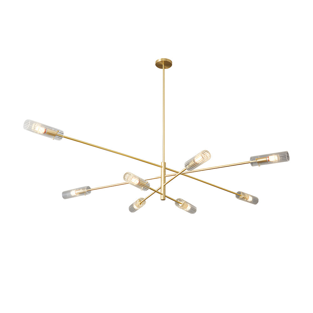 Industrial Sputnik Chandelier Copper Linear Pendant Lights 6 8 Light