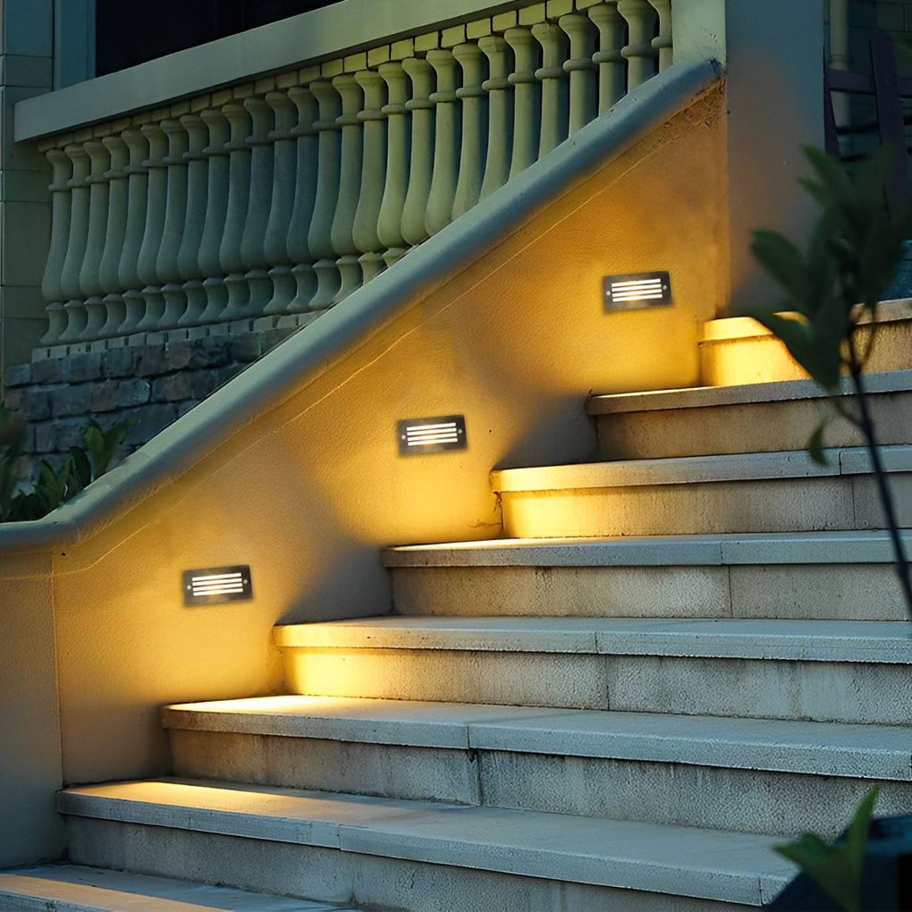 Rectangular Grilles 3W Led Ip65 Stair Wall Reccessed Lights Integrated Step Lighting